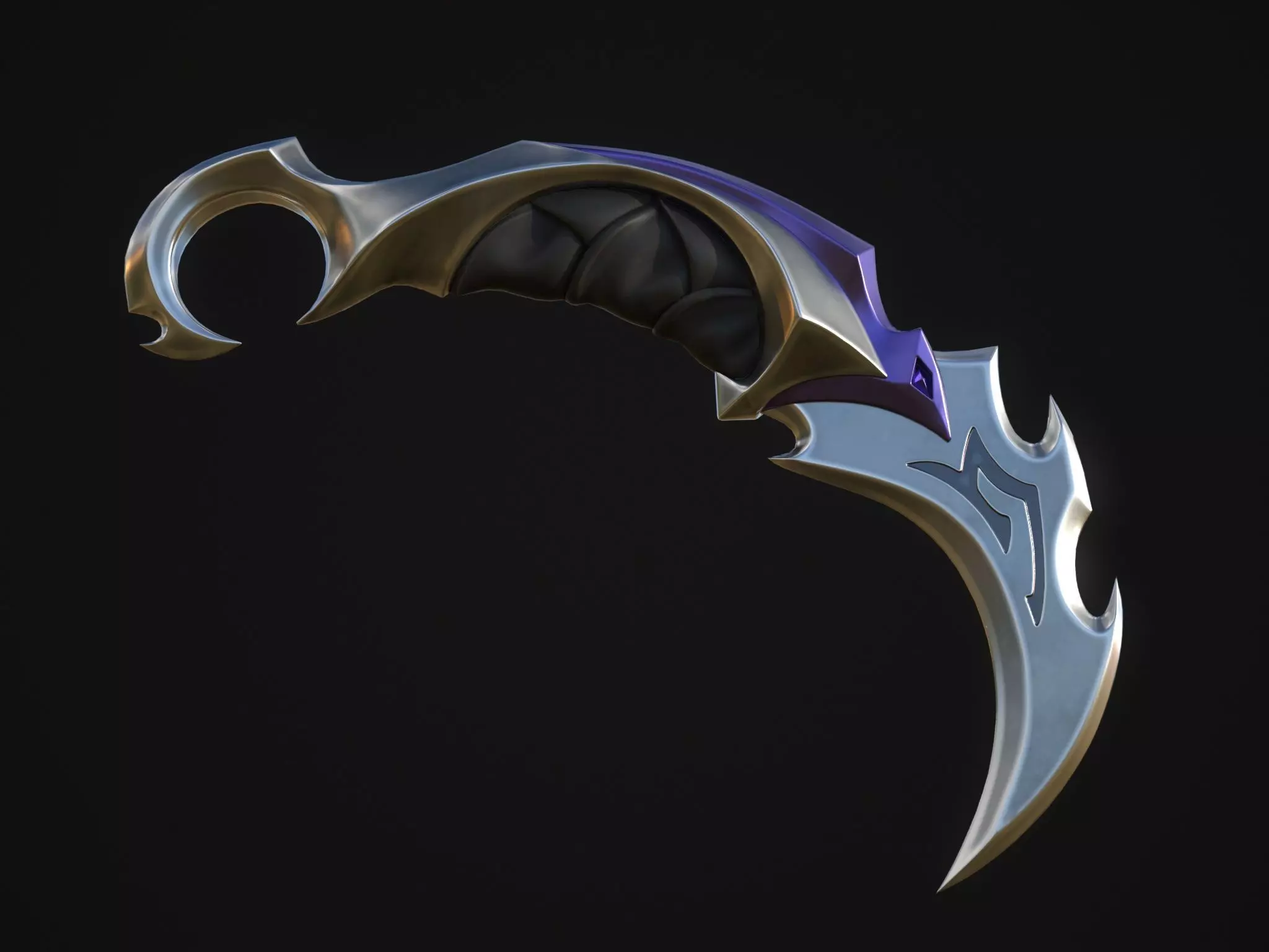 Reaver Karambit Knife Valorant Low-poly 3D model_0