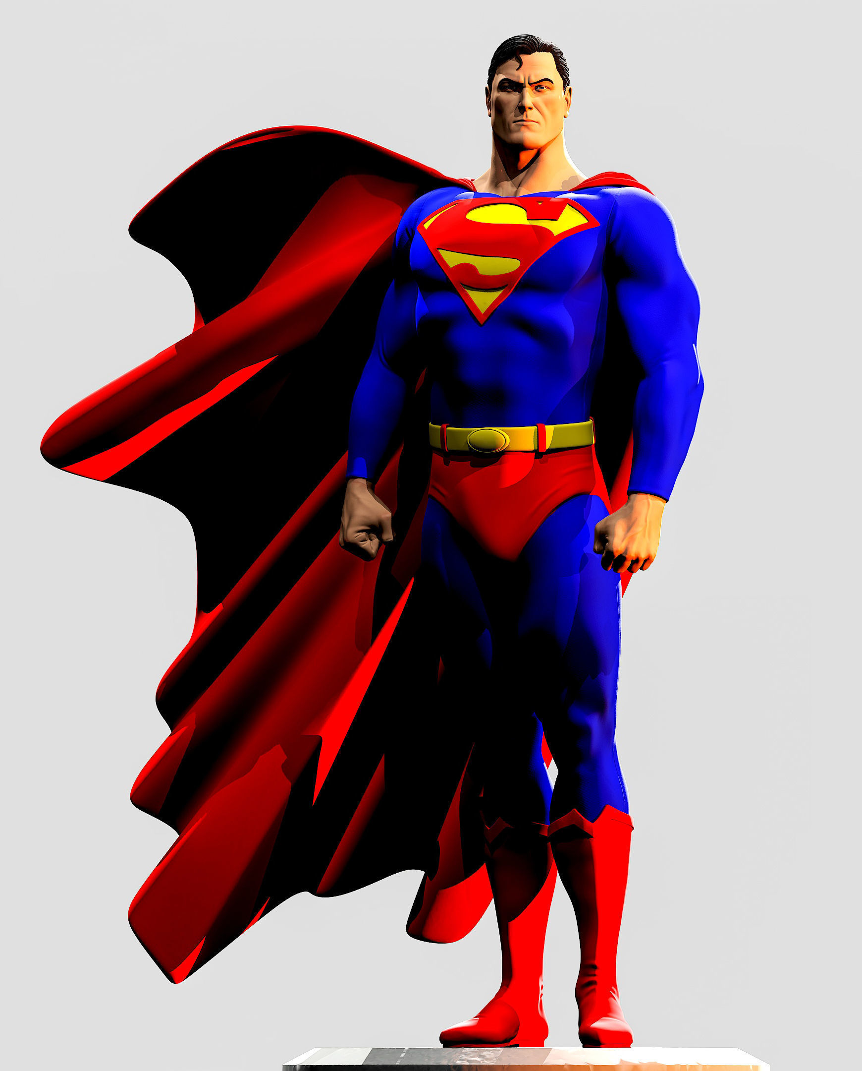 Superman Alex Ross style 3D print model_3
