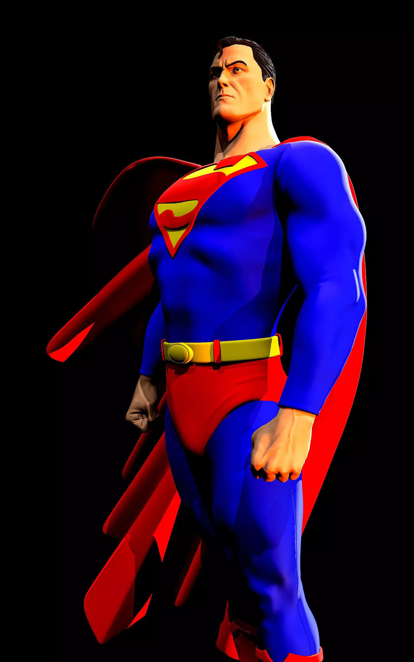 Superman Alex Ross style 3D print model_0