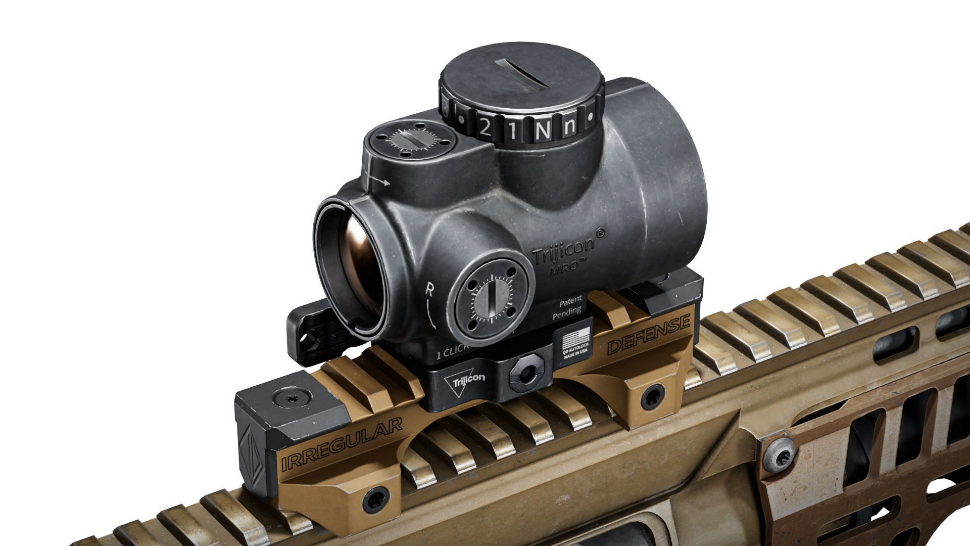 TRIJICON MRO RED DOT Low-poly 3D model_4