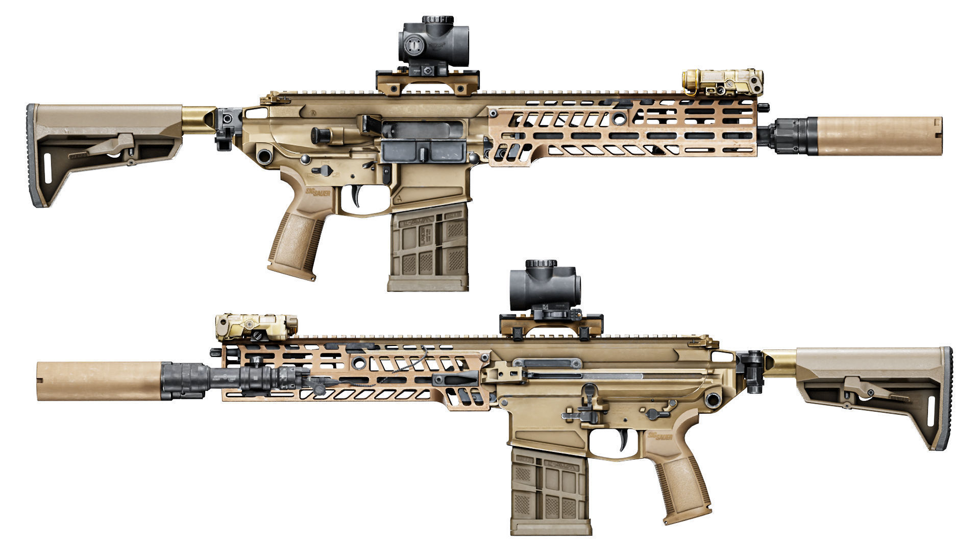 TRIJICON MRO RED DOT Low-poly 3D model_2