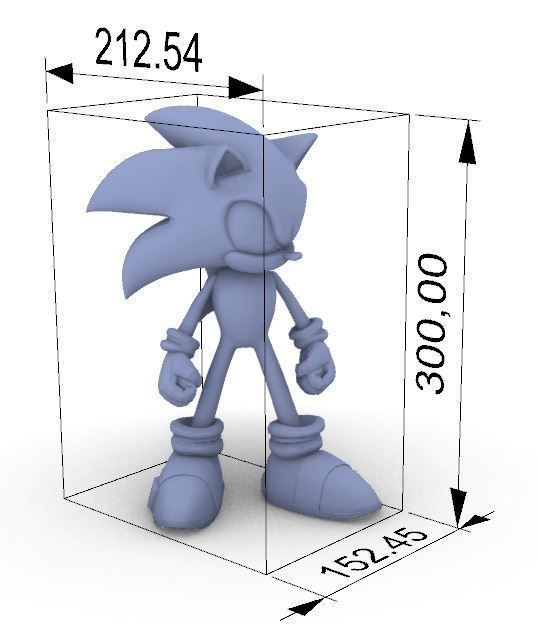 Sonic SEGA giant 3D print model_2