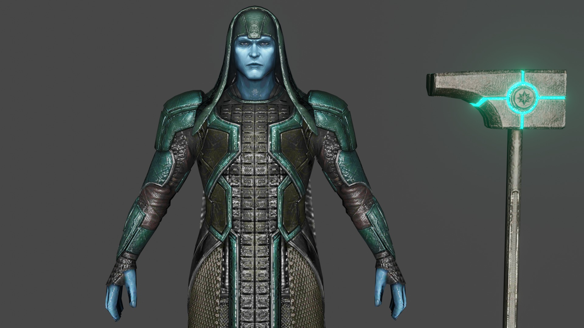 Ronan Low-poly 3D model_1