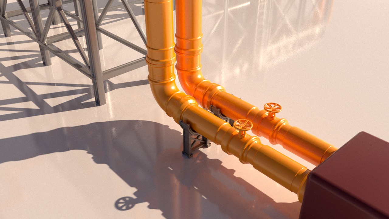 Modular Pipes and pipeline 3D print model_8