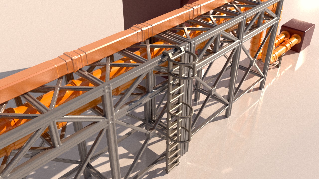 Modular Pipes and pipeline 3D print model_6