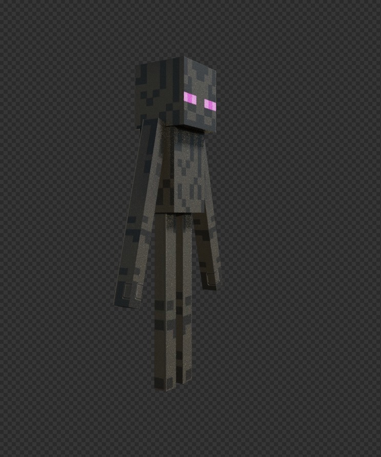 free enderman model Free low-poly 3D model_1