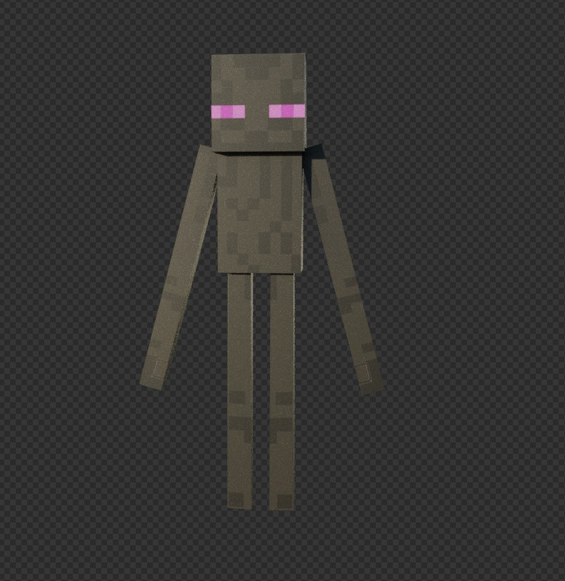 free enderman model Free low-poly 3D model_11