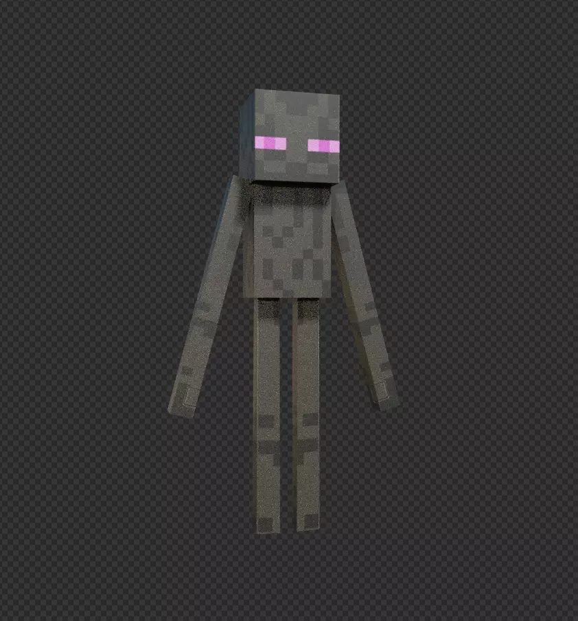free enderman model Free low-poly 3D model_0