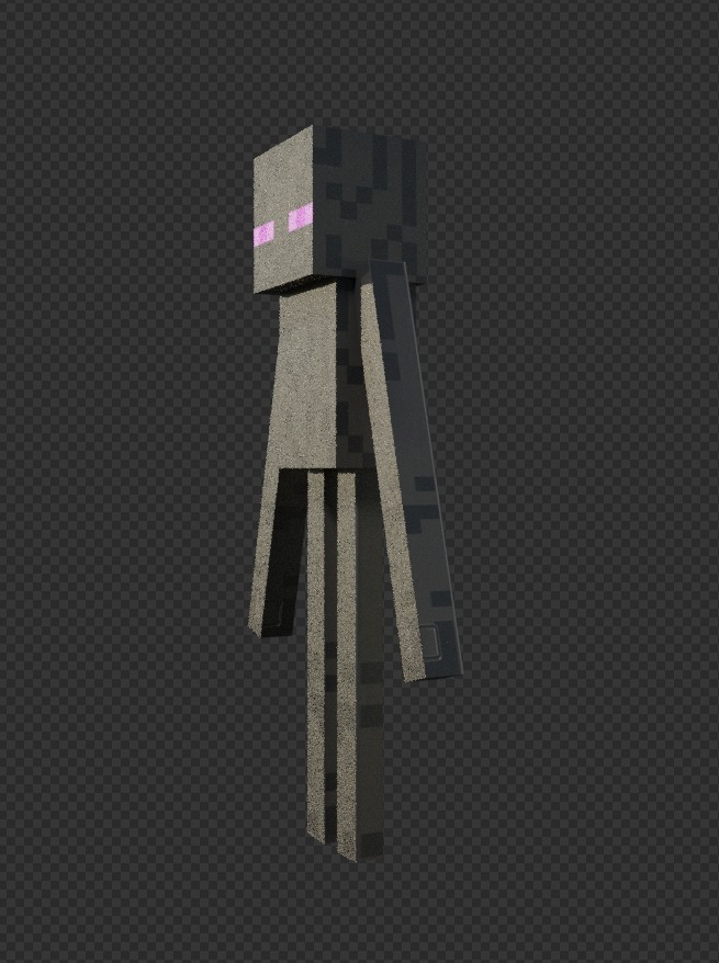free enderman model Free low-poly 3D model_4
