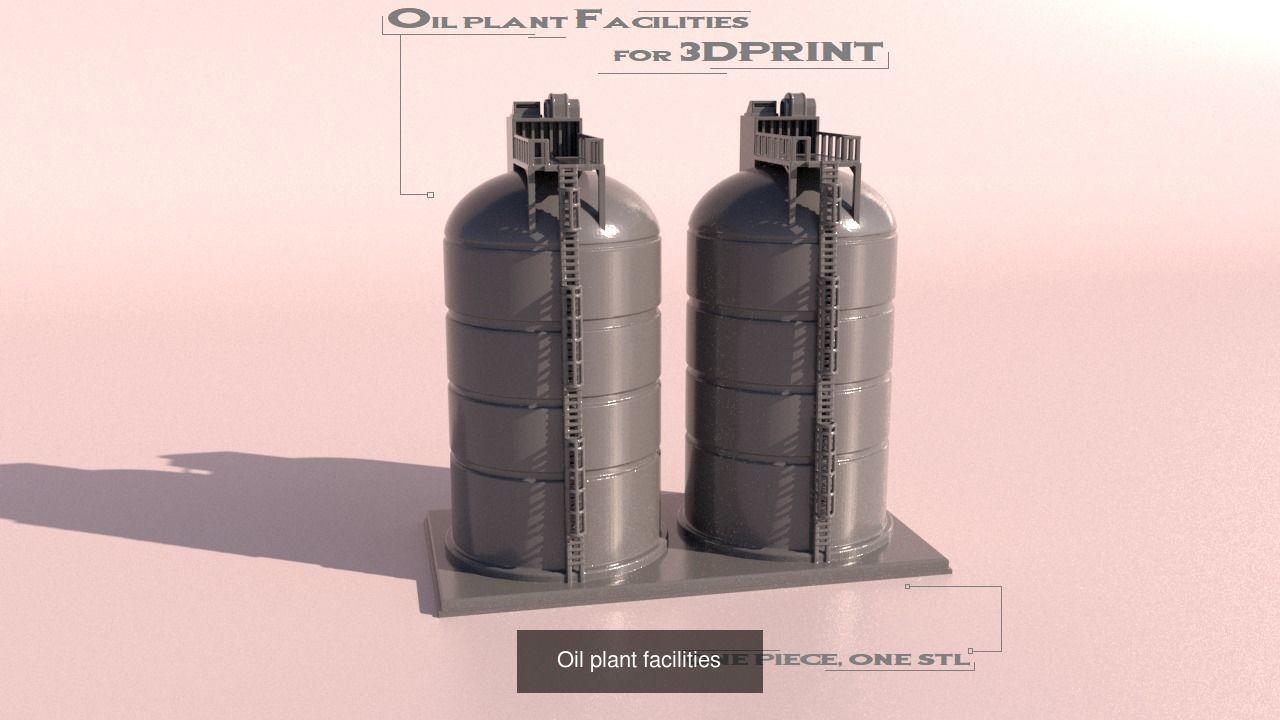 A set of parts to build a factory  for 3Dprint 3D Model Collection_6