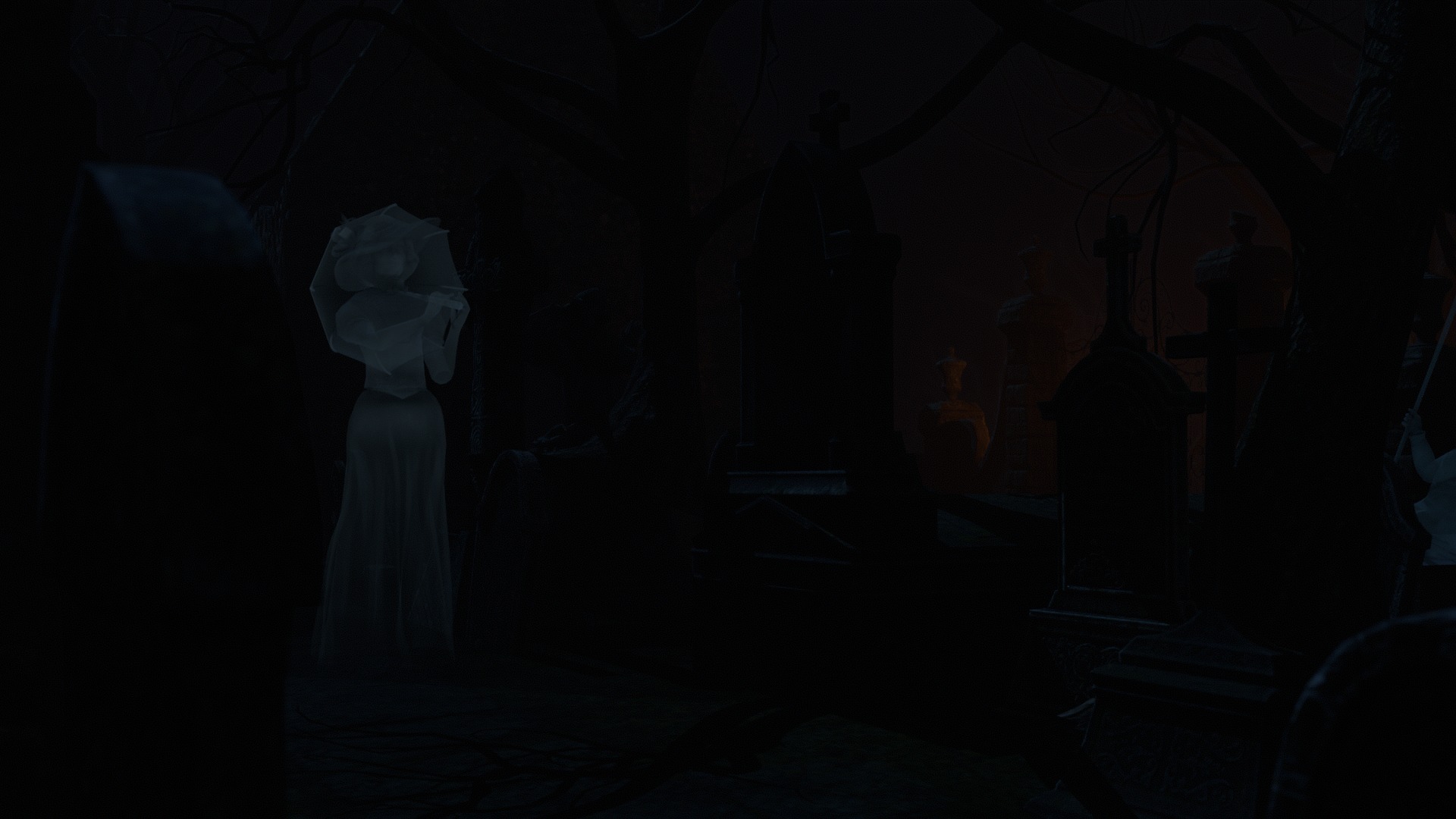 Graveyard and Ghosts Low-poly 3D model_54