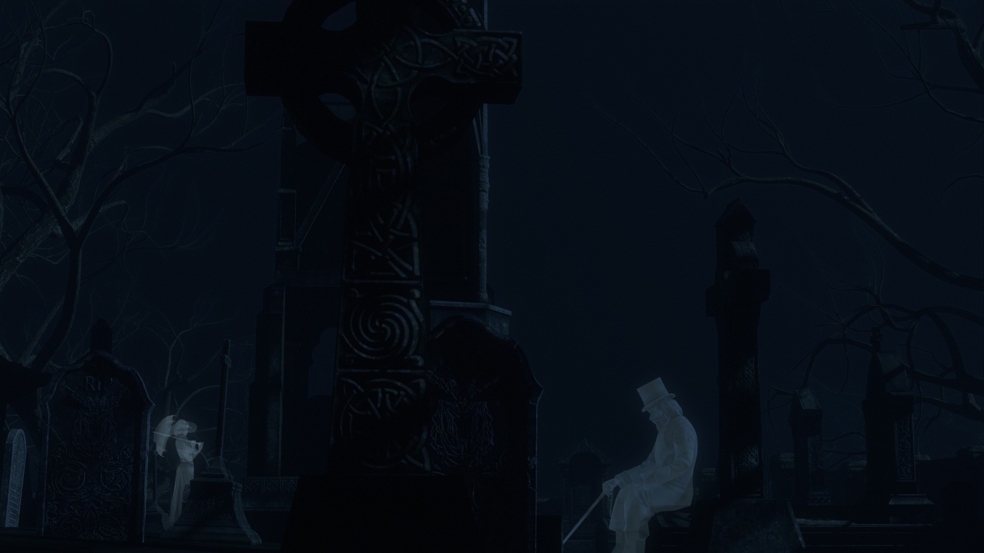 Graveyard and Ghosts Low-poly 3D model_41