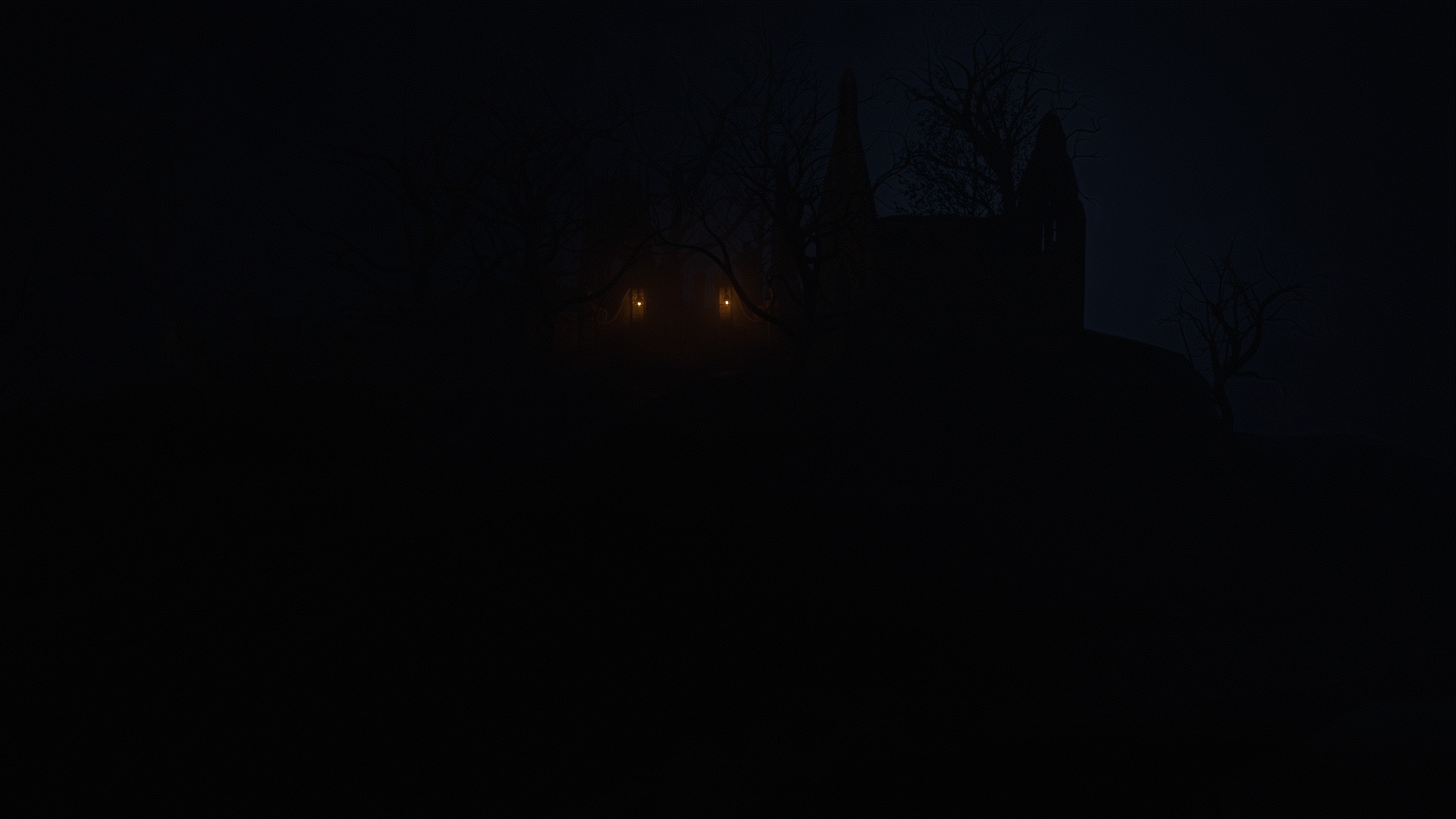 Graveyard and Ghosts Low-poly 3D model_56