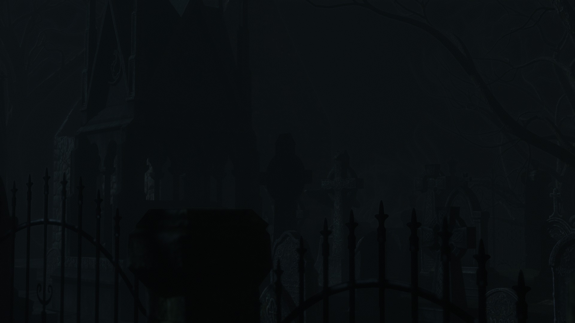 Graveyard and Ghosts Low-poly 3D model_50