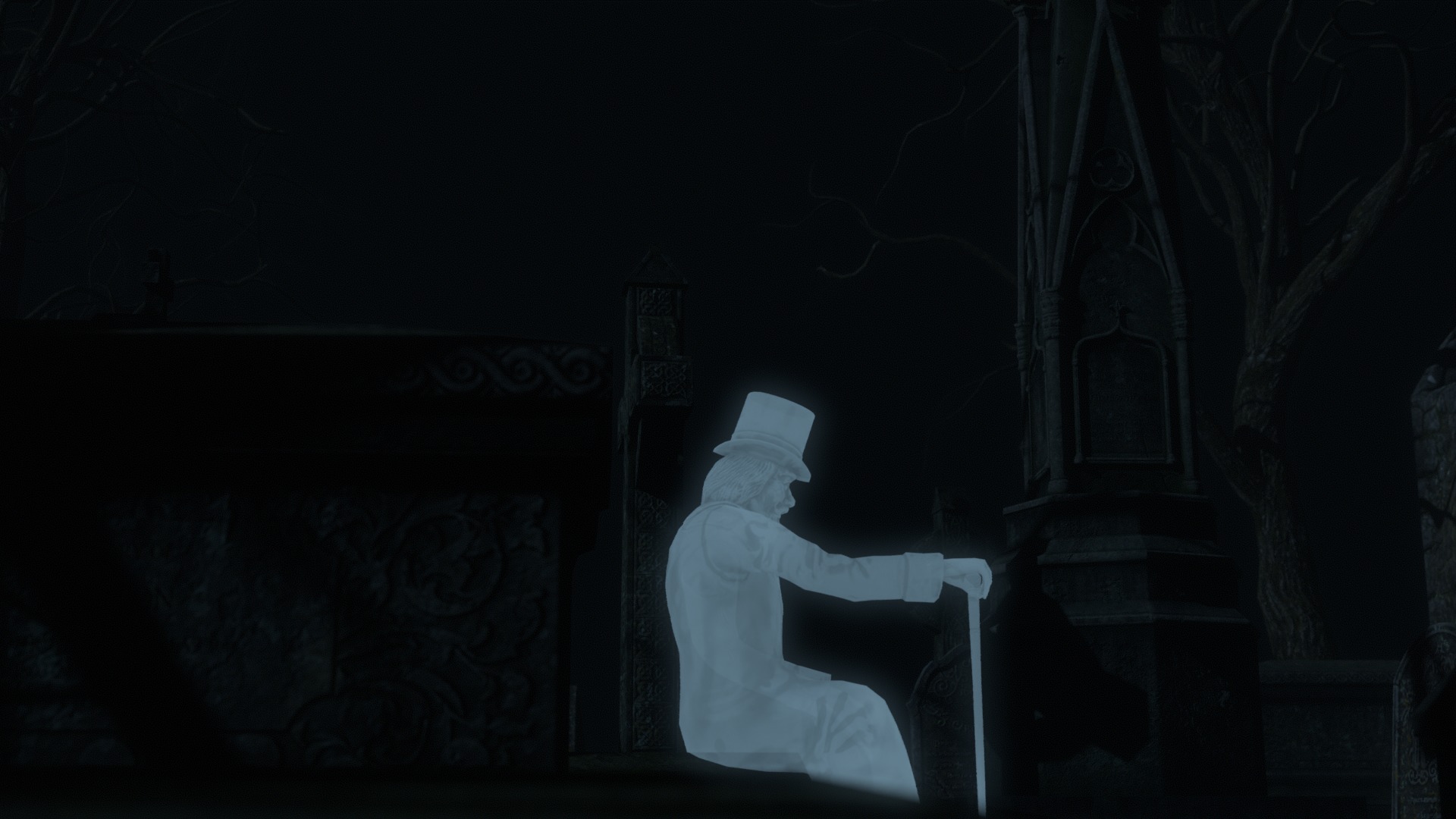 Graveyard and Ghosts Low-poly 3D model_77