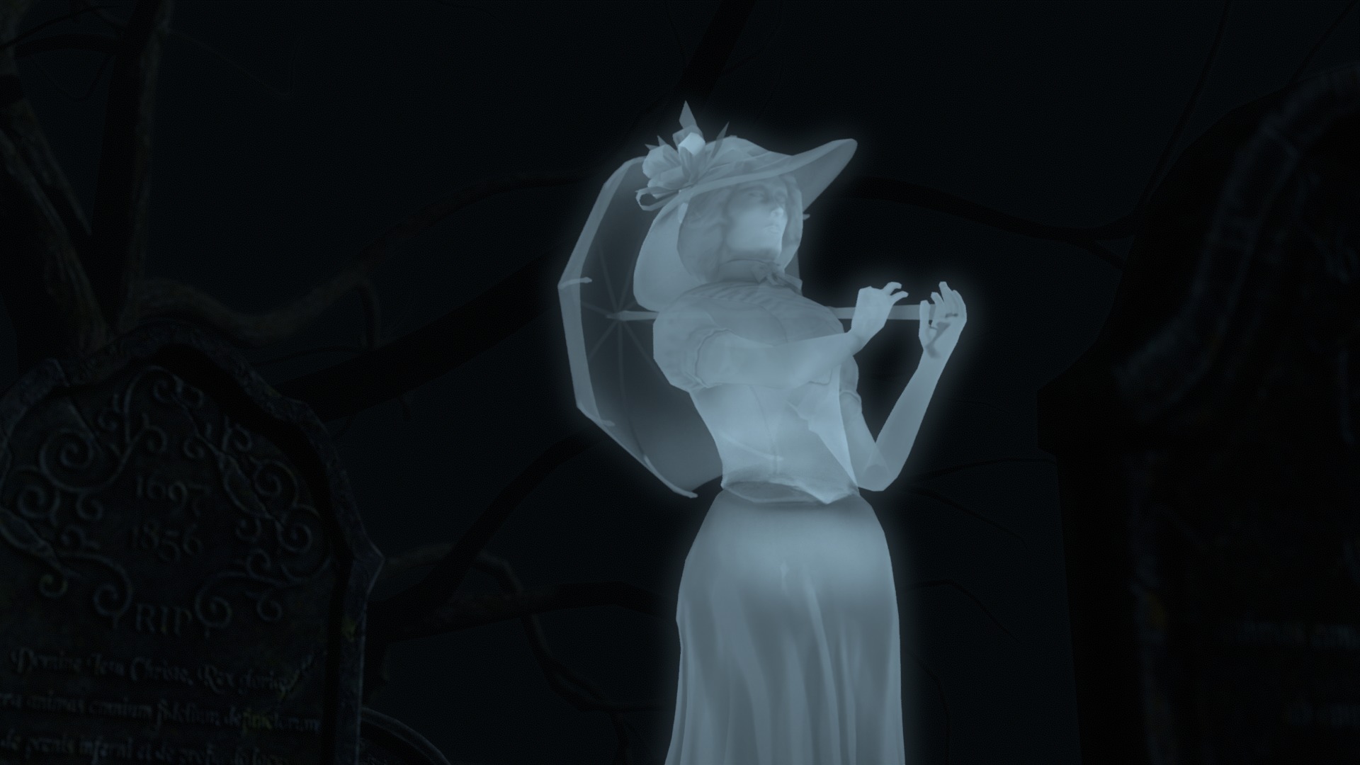 Graveyard and Ghosts Low-poly 3D model_73