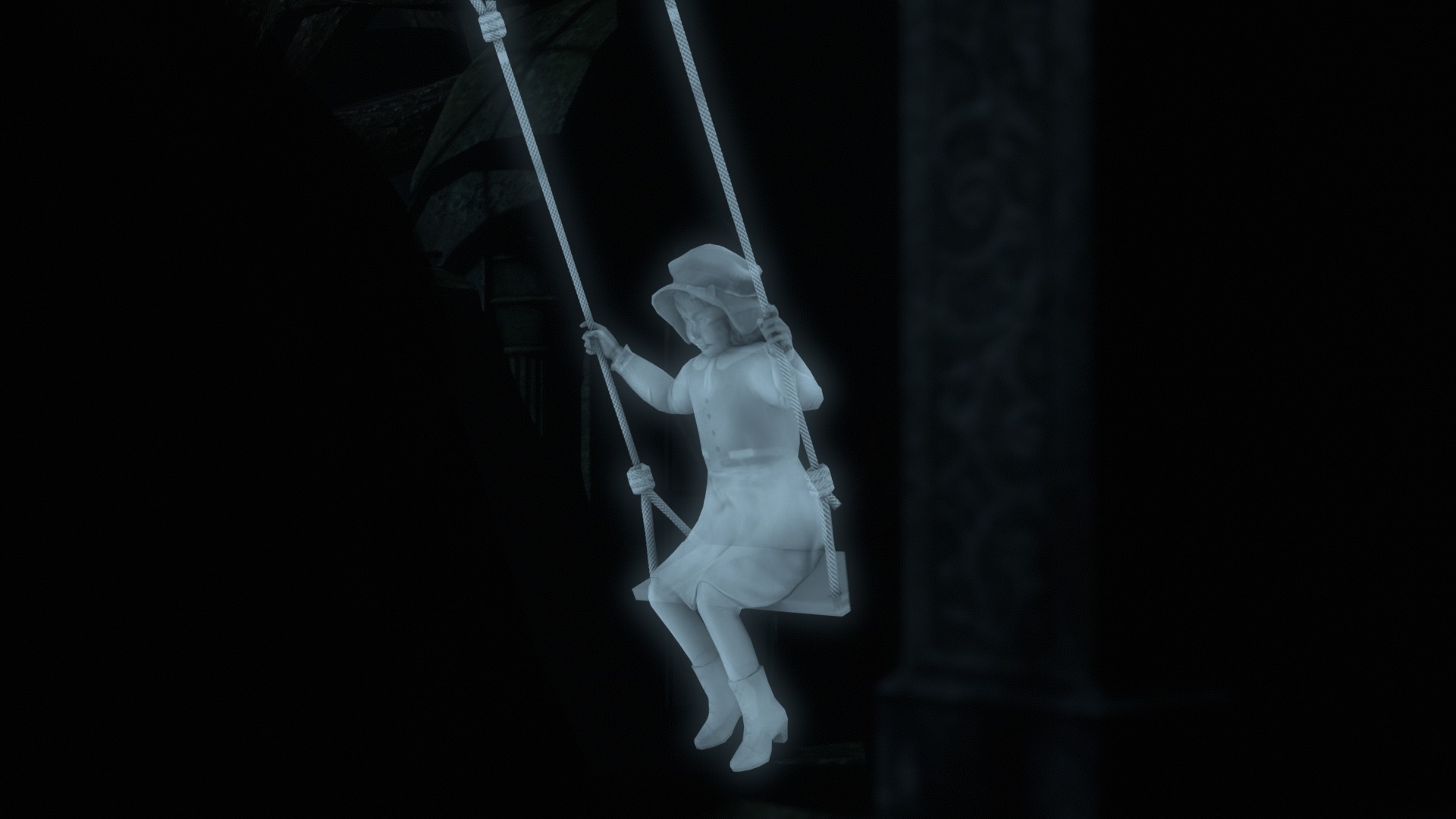 Graveyard and Ghosts Low-poly 3D model_68