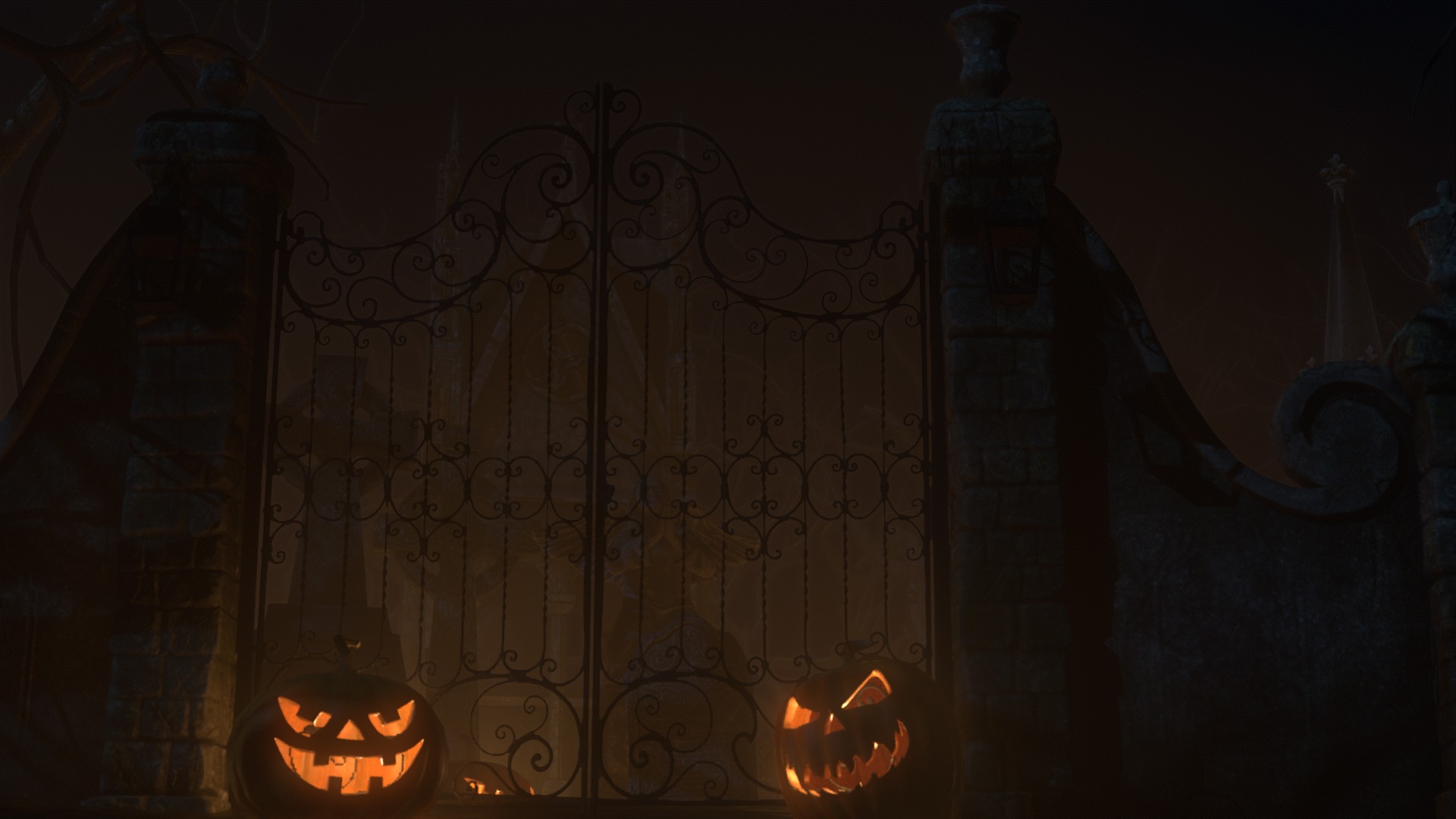 Graveyard and Ghosts Low-poly 3D model_63