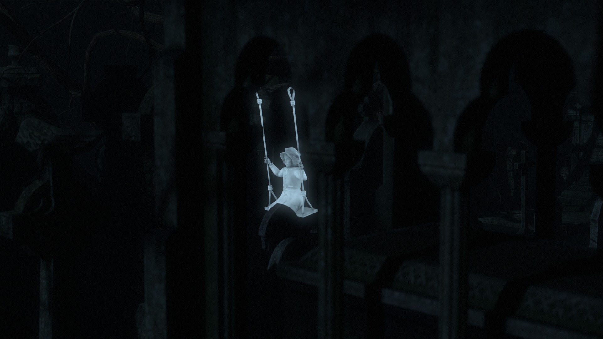 Graveyard and Ghosts Low-poly 3D model_69