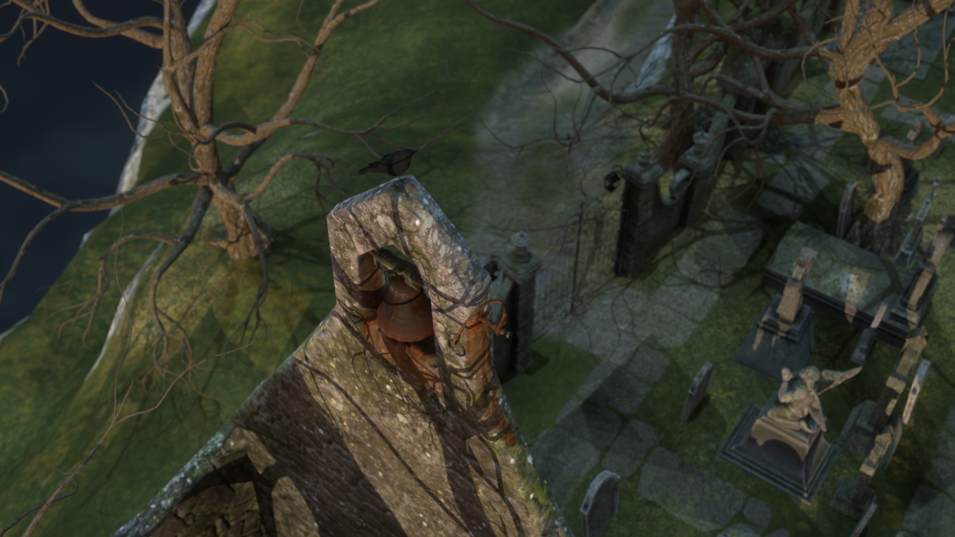 Graveyard and Ghosts Low-poly 3D model_8