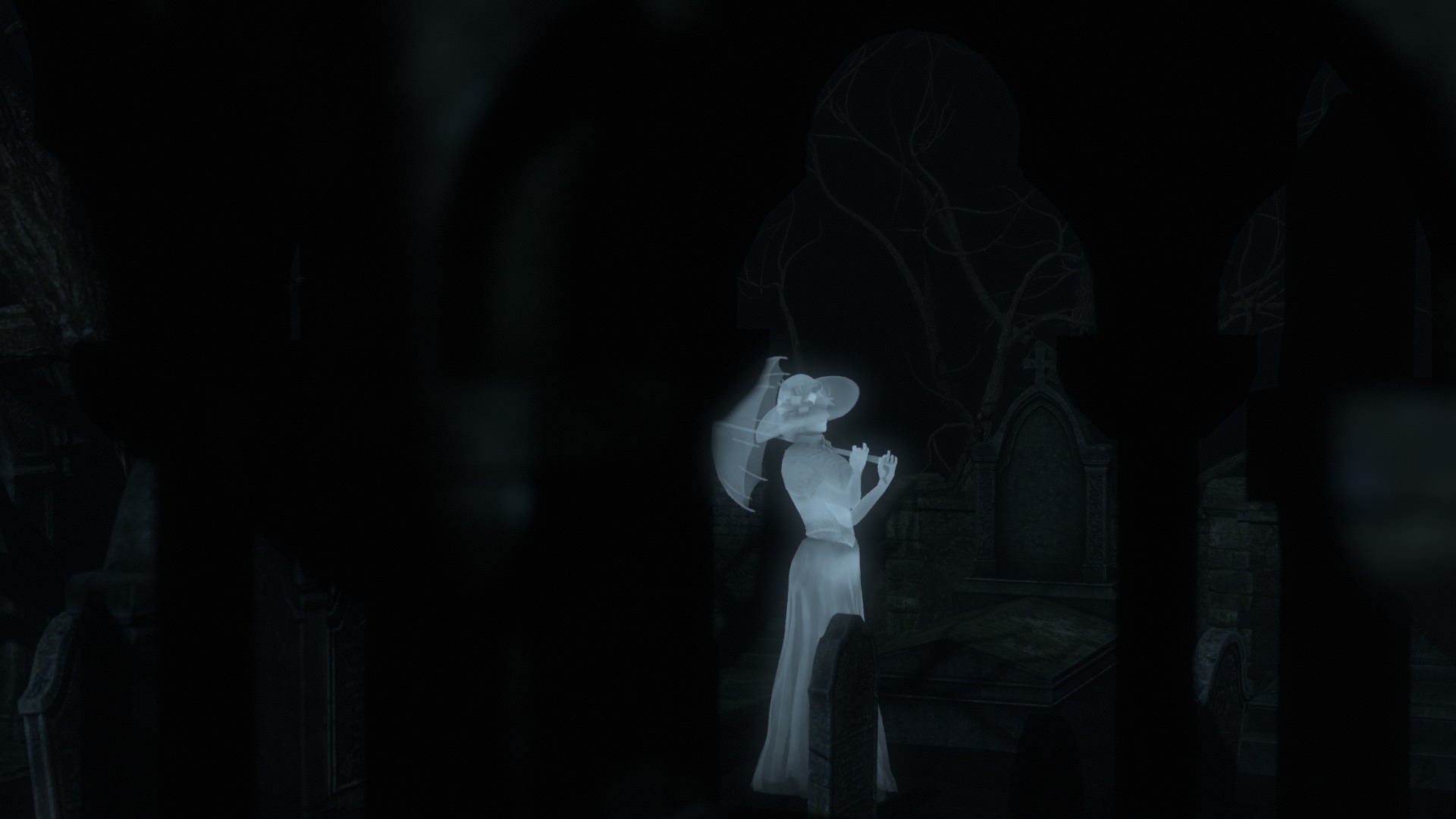 Graveyard and Ghosts Low-poly 3D model_72