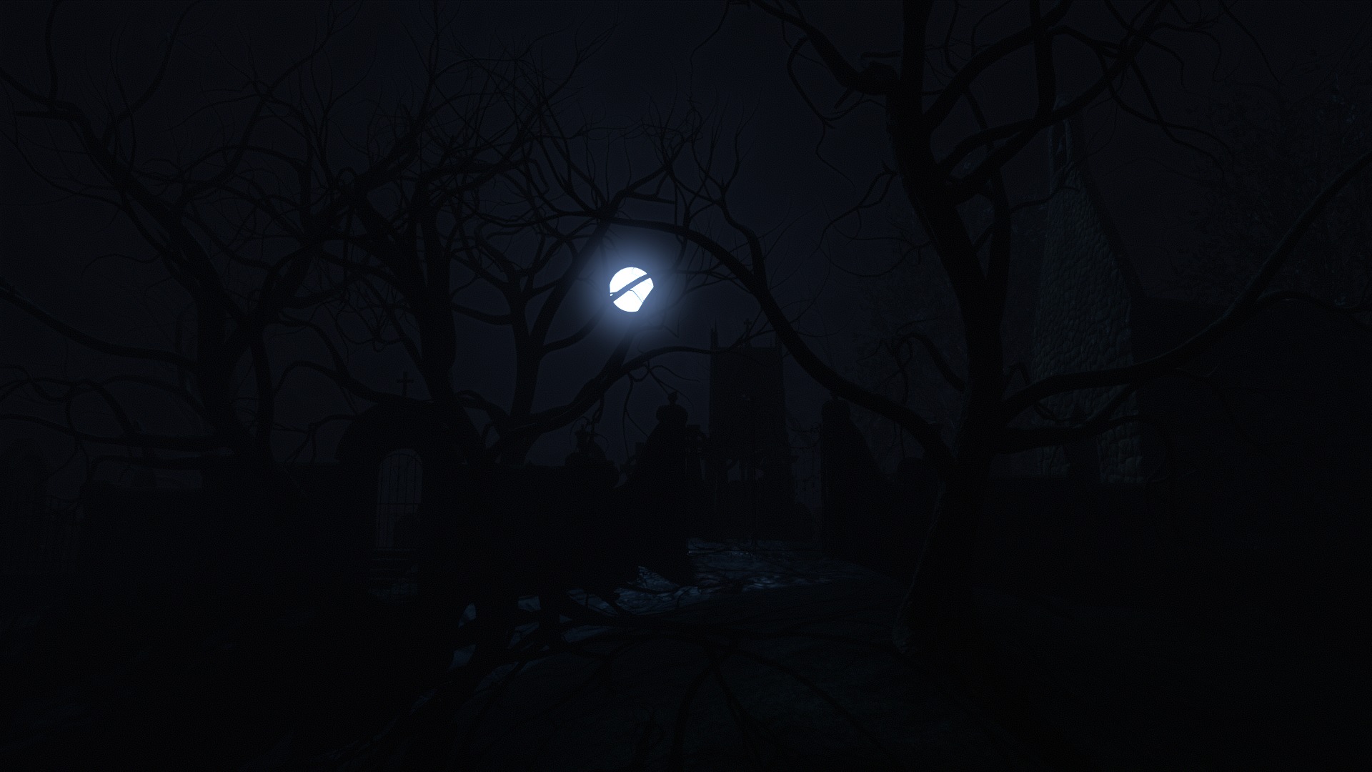 Graveyard and Ghosts Low-poly 3D model_51