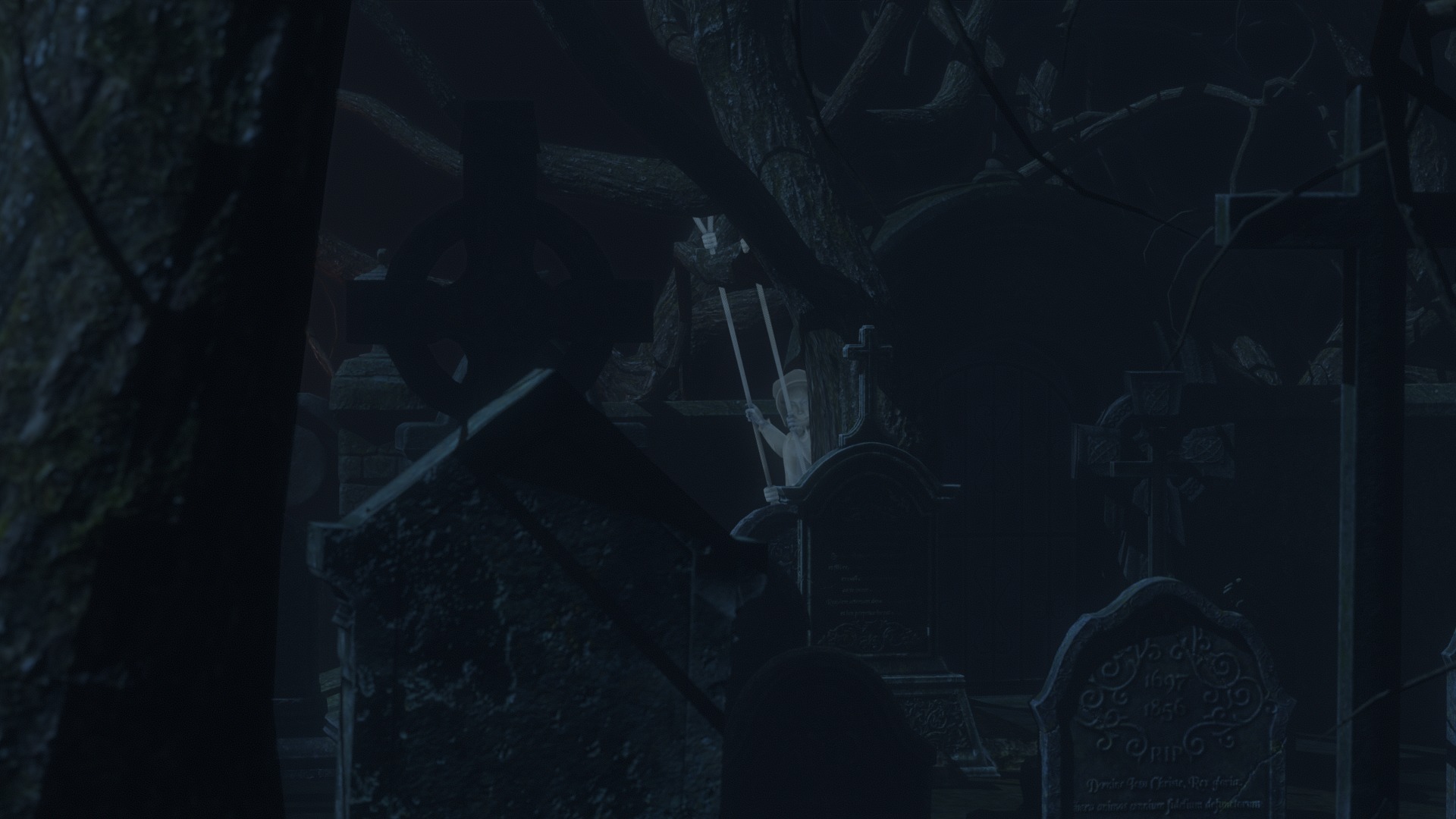 Graveyard and Ghosts Low-poly 3D model_59