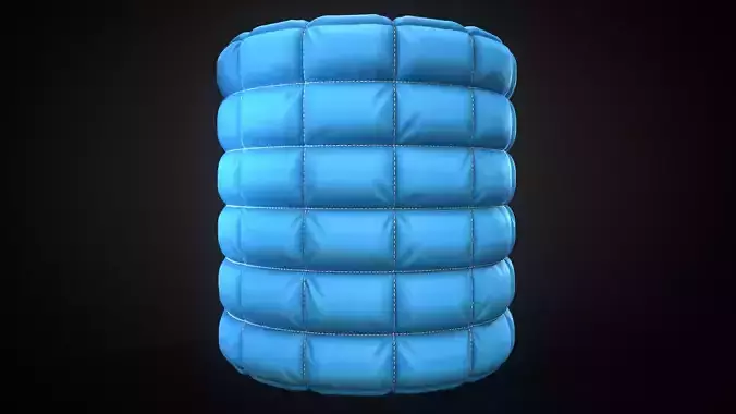 Soft Stitched Wall seamless customizable PBR material textures