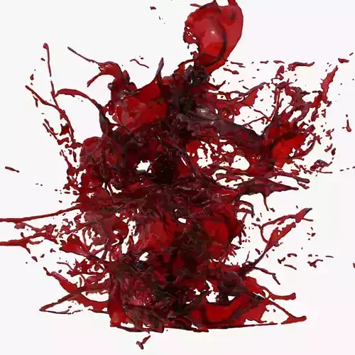 Blood Splash Explodes Humanoid v6 vol1 3D model