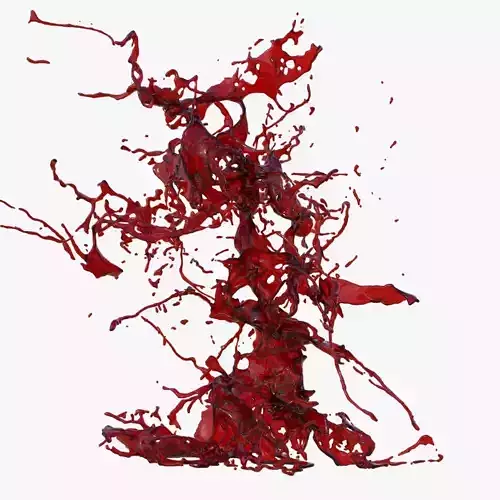 Blood Splash Explodes Humanoid v5 vol1 3D model