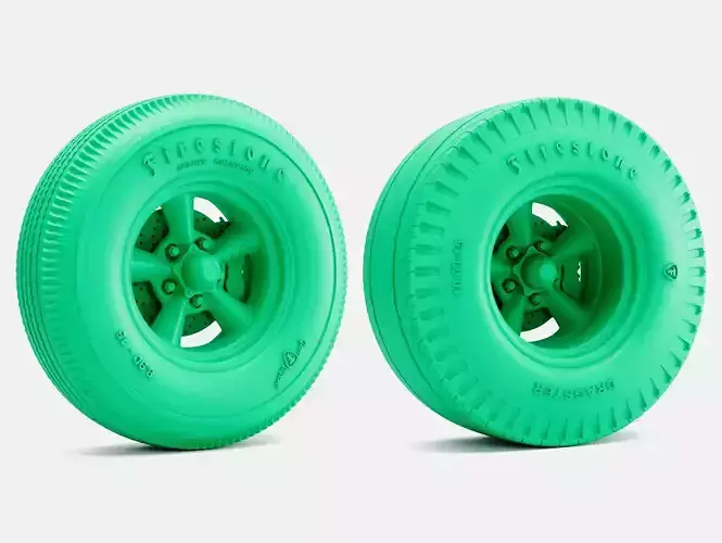 15x7 15x10 Torq Thrust D Wheels Firestone Tires 3D print model