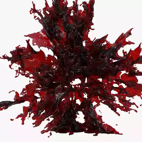 Blood Splash Explodes Humanoid v2 vol1 3D model