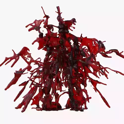 Blood Splash Explodes Humanoid v1 vol1 3D model