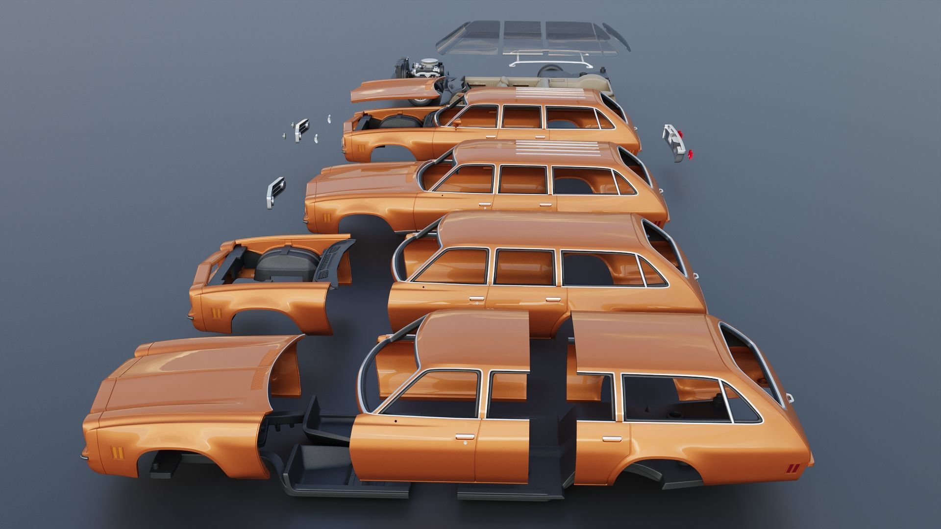 Chevrolet Chevelle Laguna Wagon 1973 3D print model_18