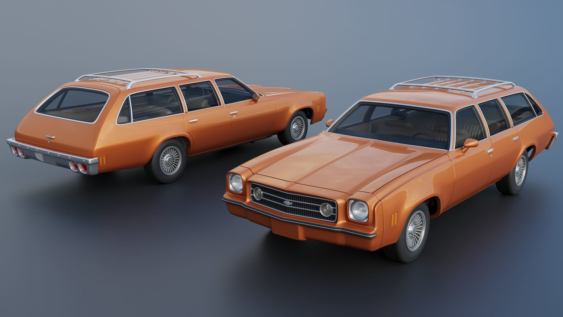 Chevrolet Chevelle Laguna Wagon 1973 3D print model_1
