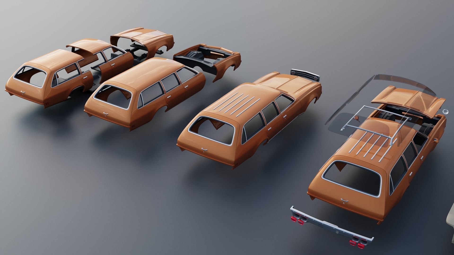 Chevrolet Chevelle Laguna Wagon 1973 3D print model_22