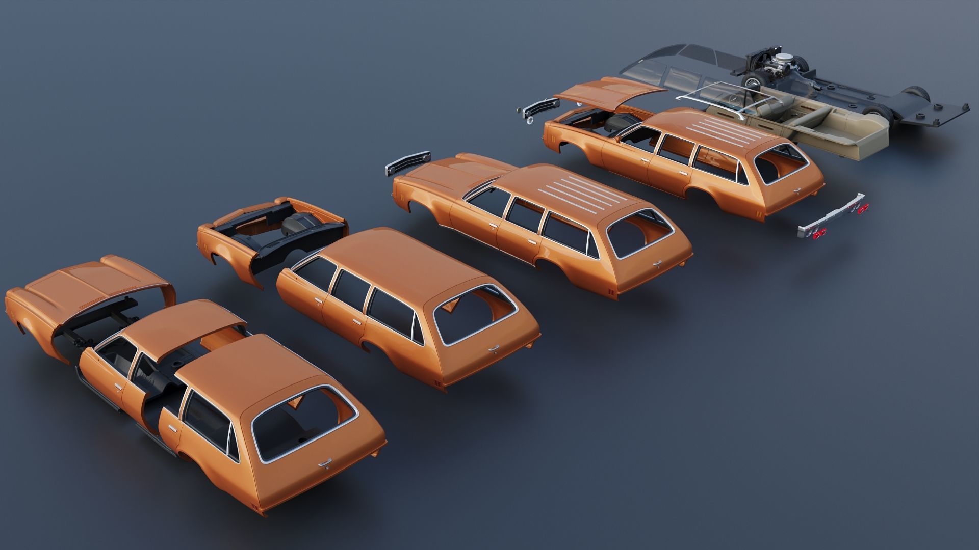 Chevrolet Chevelle Laguna Wagon 1973 3D print model_19