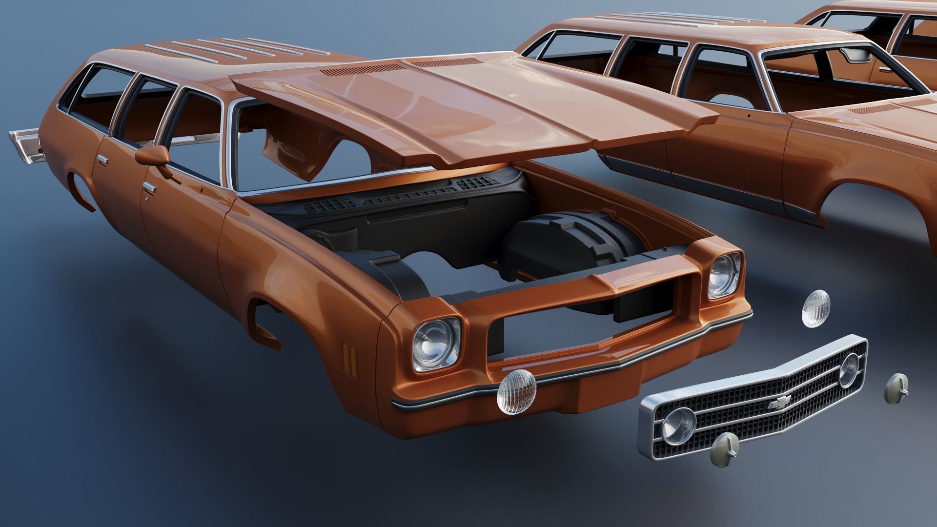 Chevrolet Chevelle Laguna Wagon 1973 3D print model_24