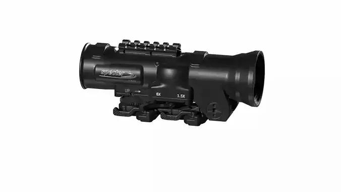 ELCAN SpecterDR 15x 6x Low-poly 3D model