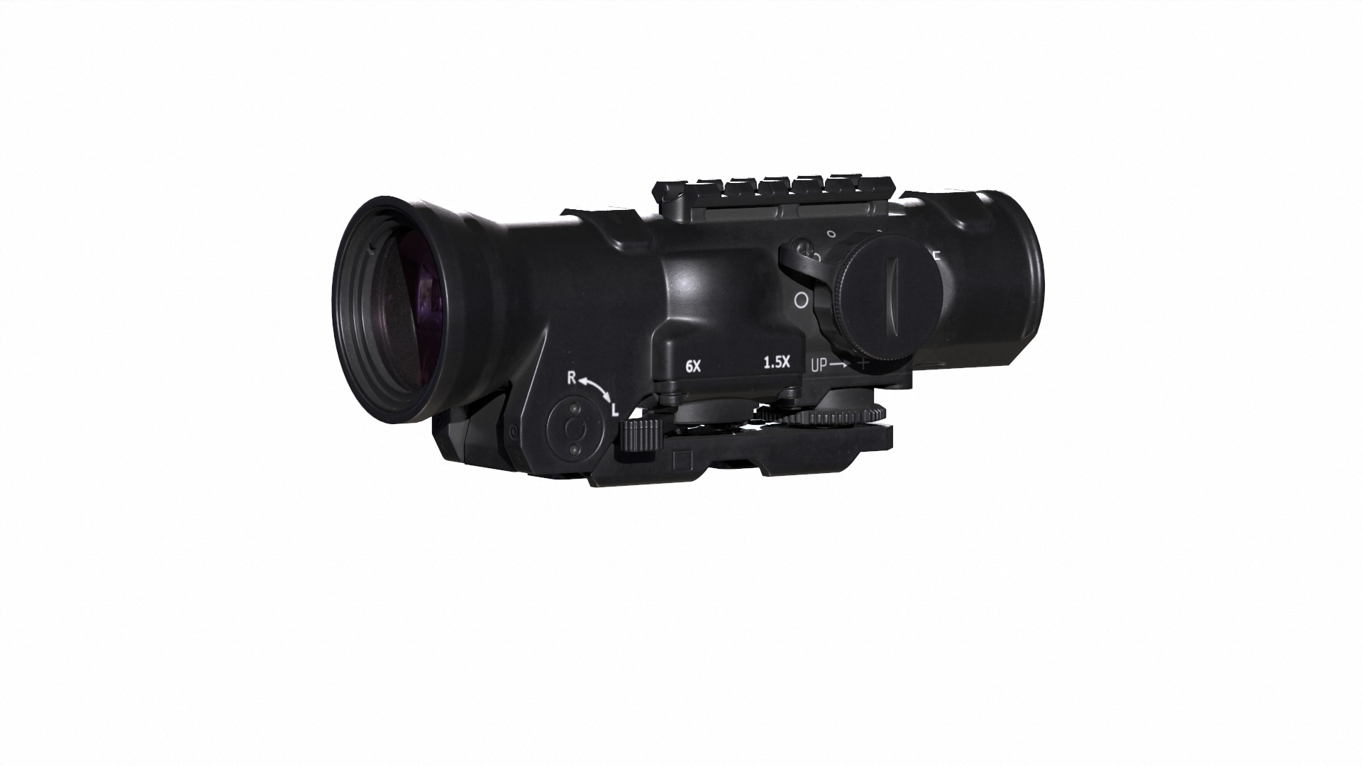 ELCAN SpecterDR 15x 6x Low-poly 3D model_1