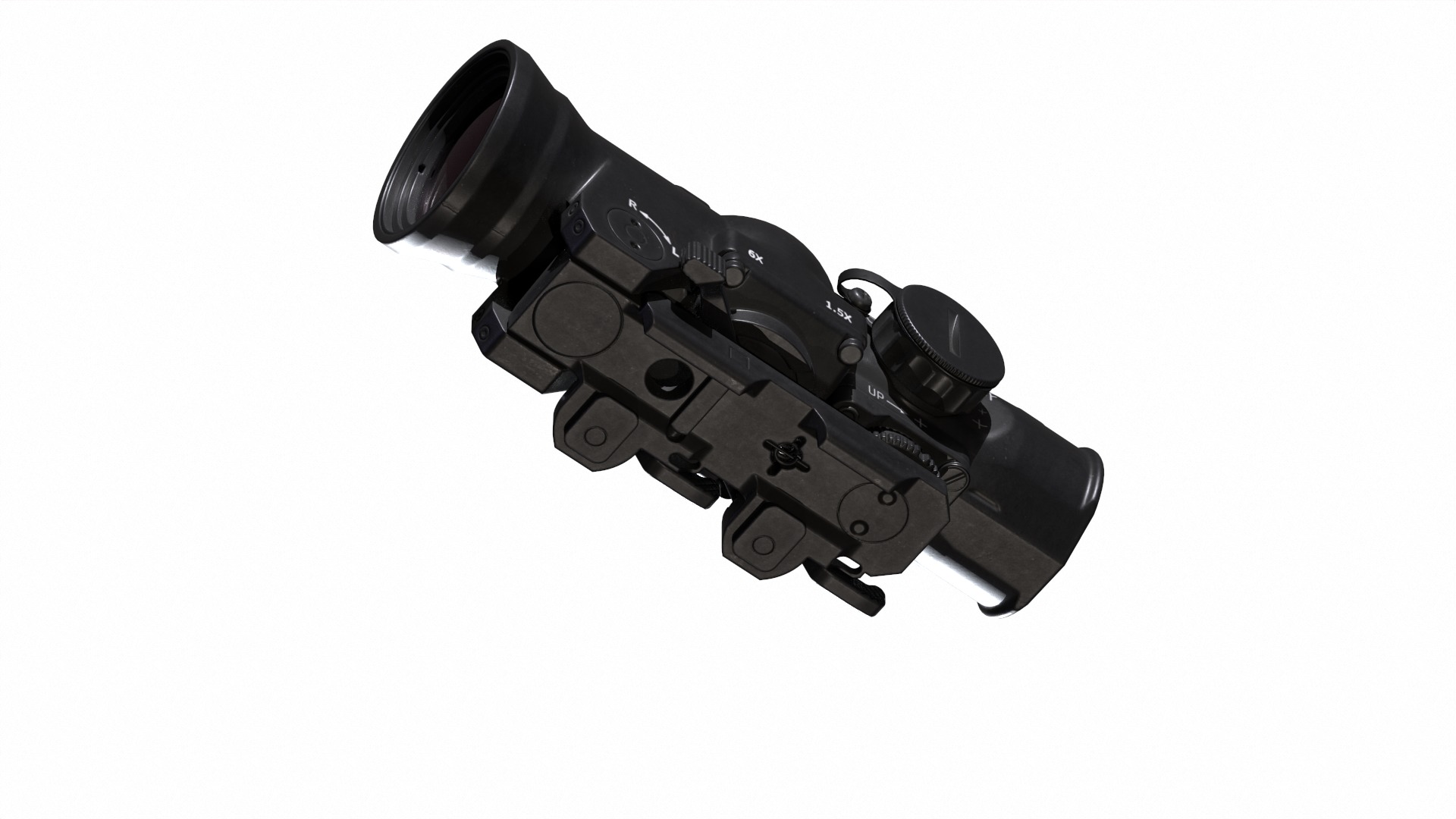 ELCAN SpecterDR 15x 6x Low-poly 3D model_4