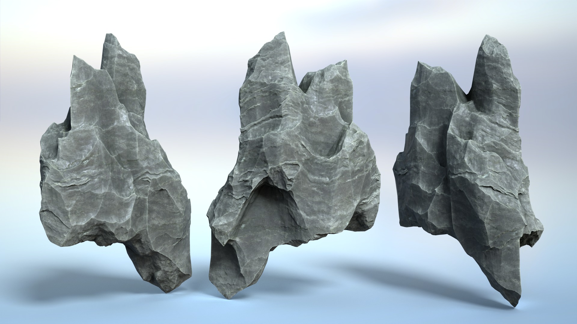 16 Erosion Cave Rocks - 240928 Low-poly 3D model_9