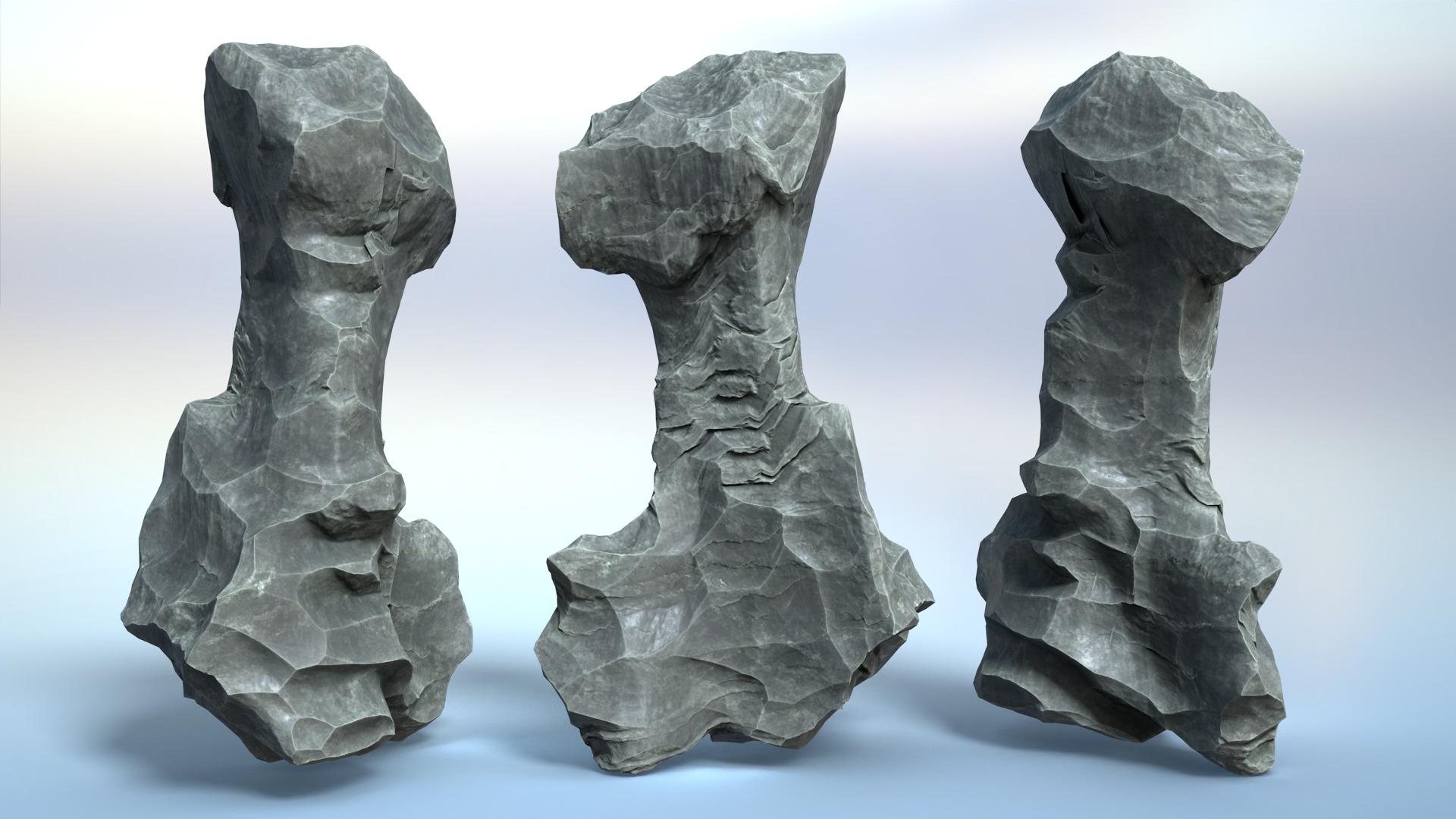 16 Erosion Cave Rocks - 240928 Low-poly 3D model_16