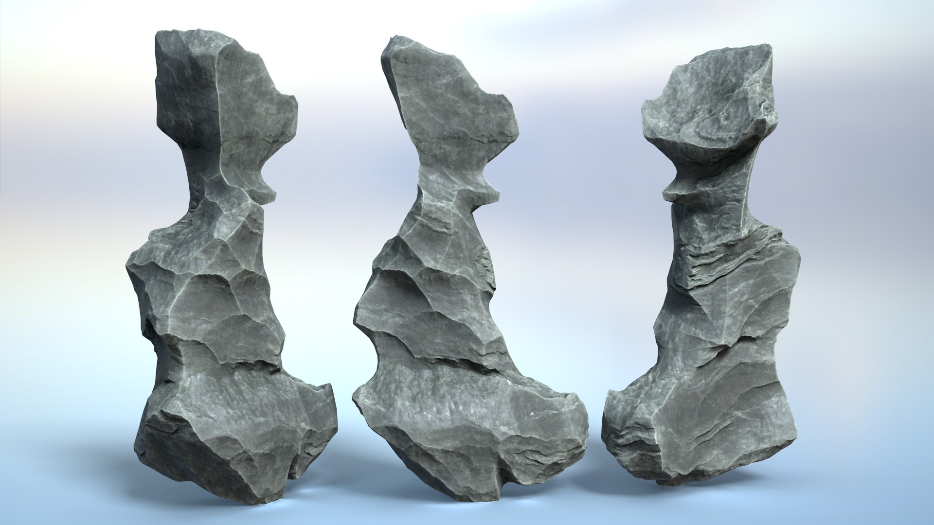 16 Erosion Cave Rocks - 240928 Low-poly 3D model_17