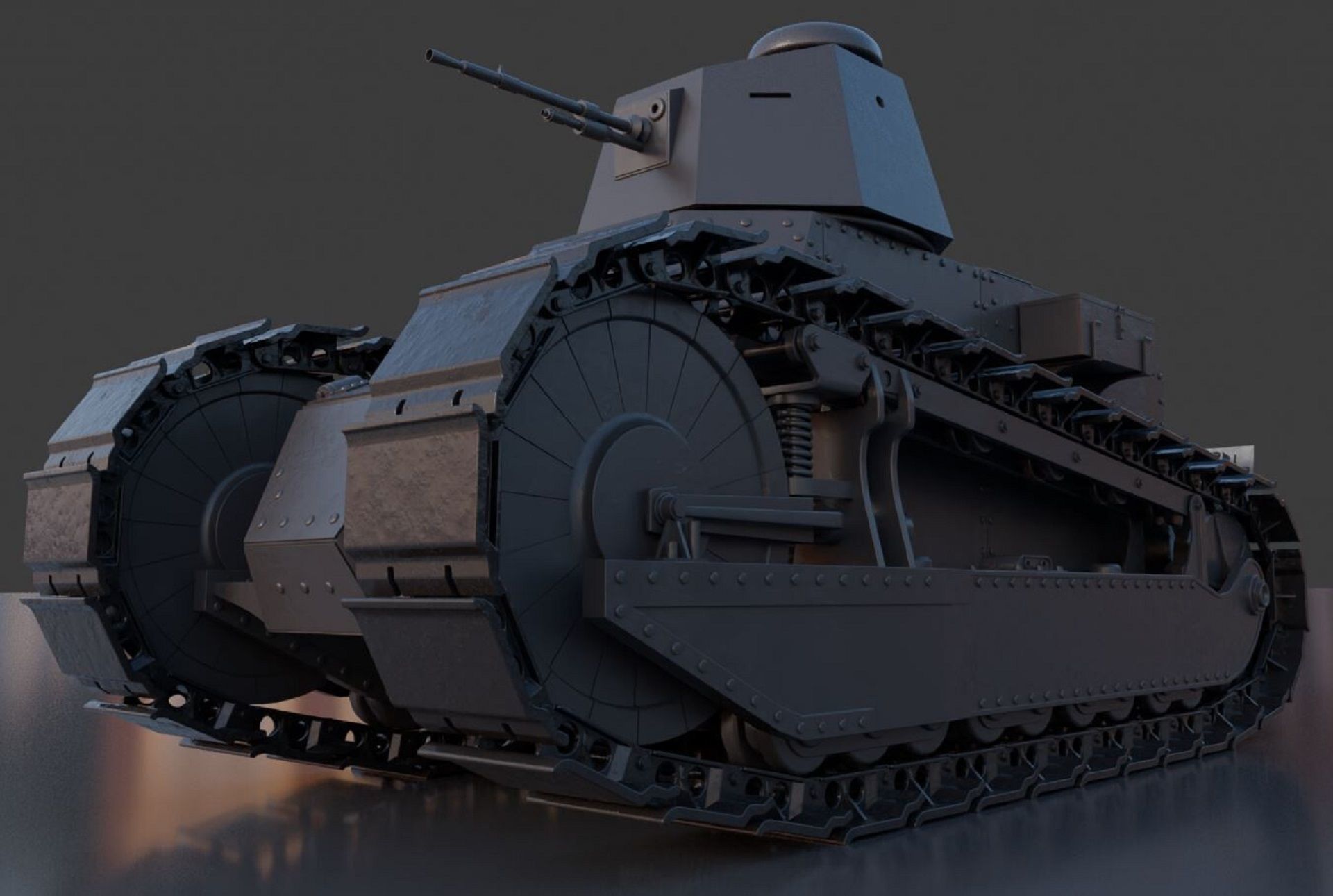 Renault FT17 3D model_2