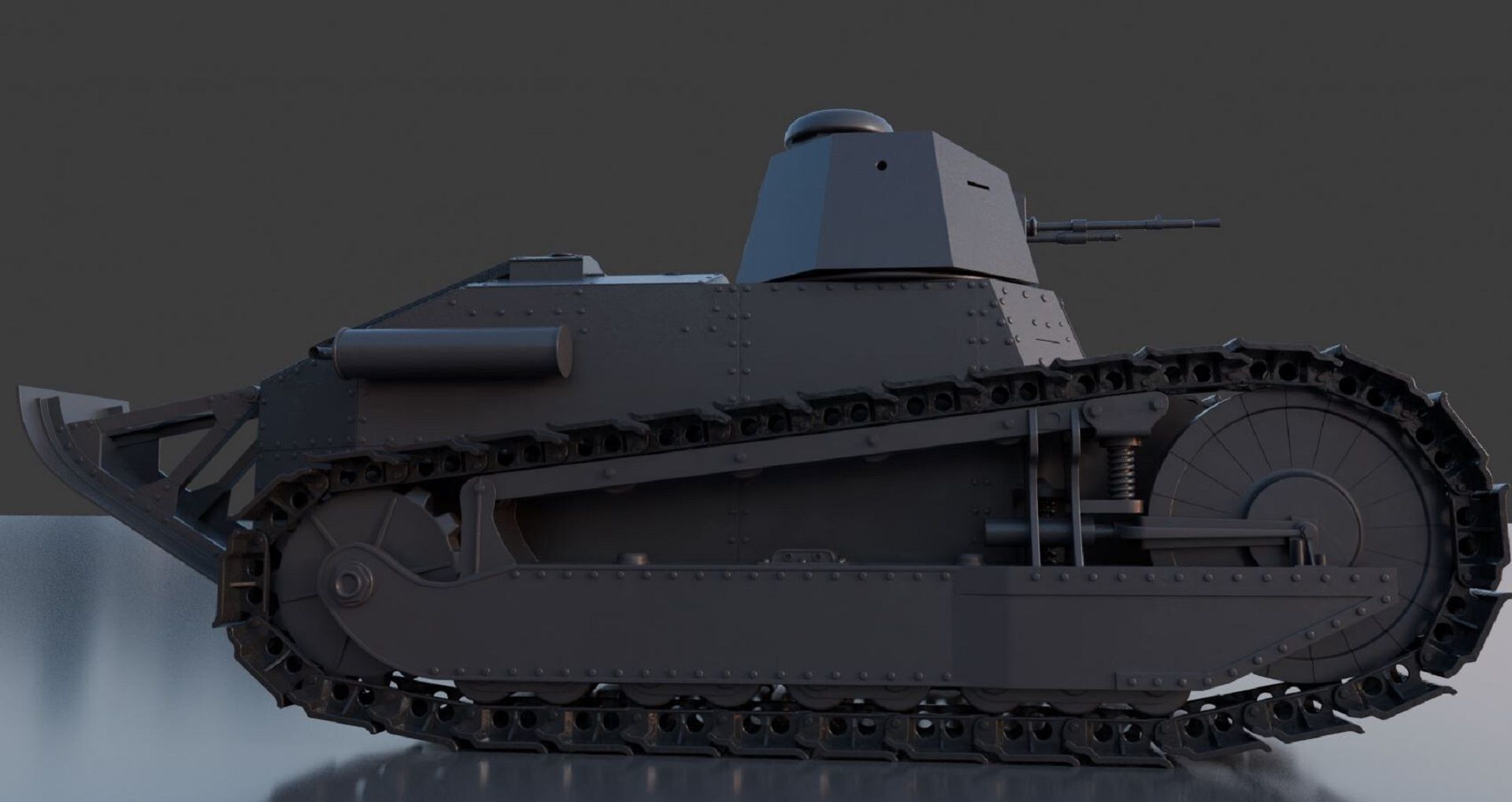Renault FT17 3D model_4