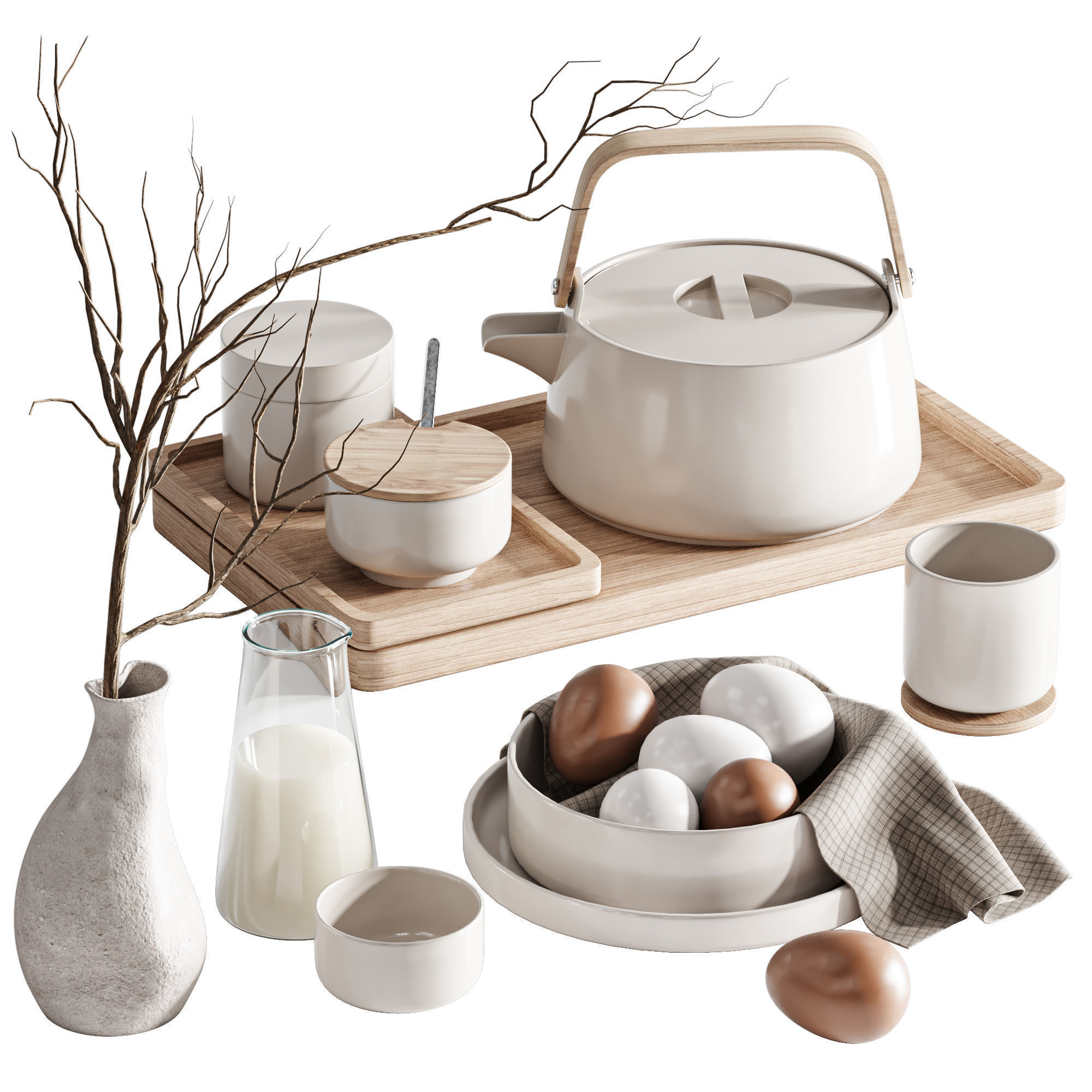 Tableware set01 3D model_1