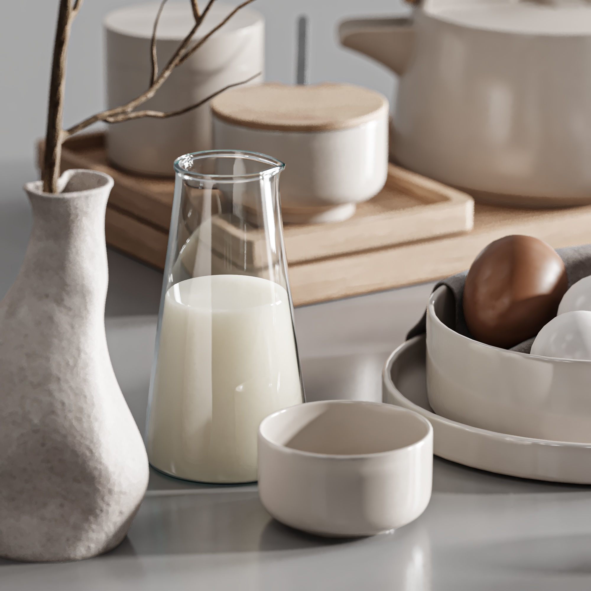 Tableware set01 3D model_2