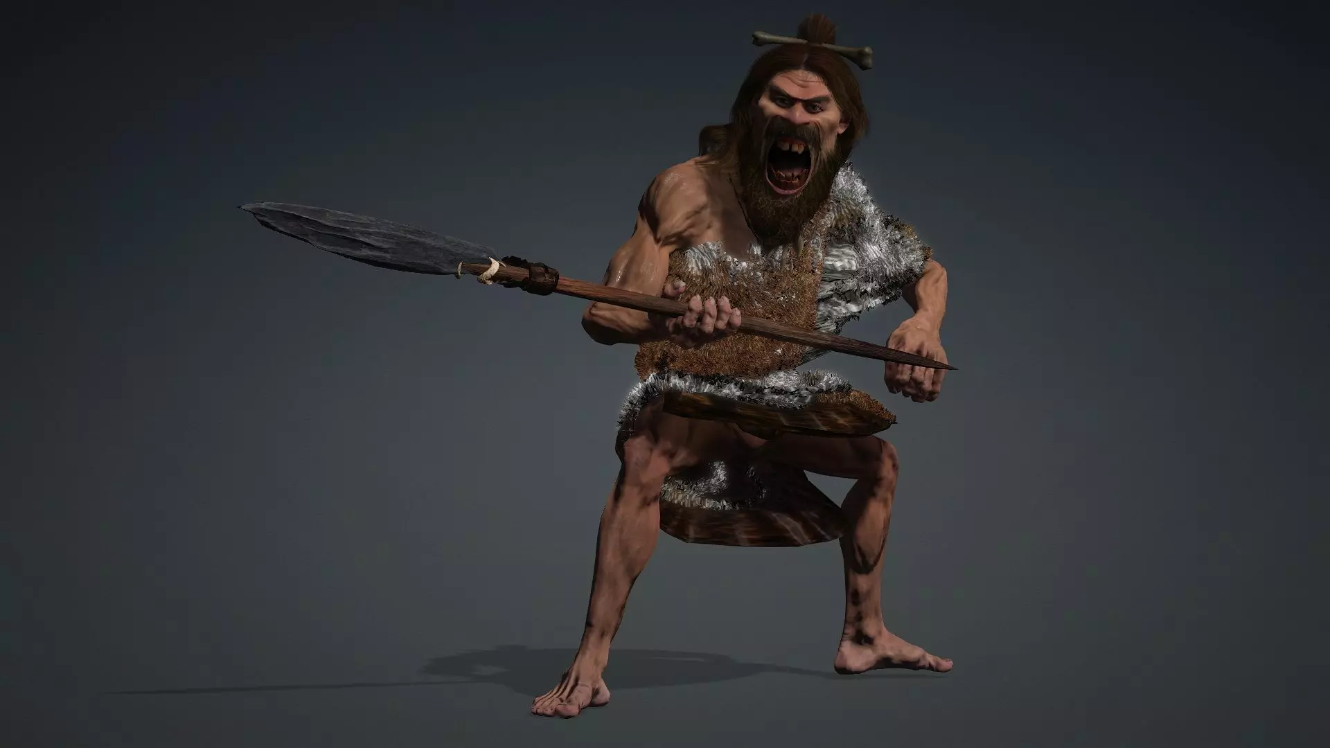 Caveman 5 High quality character full-rigged and Animated 3D model