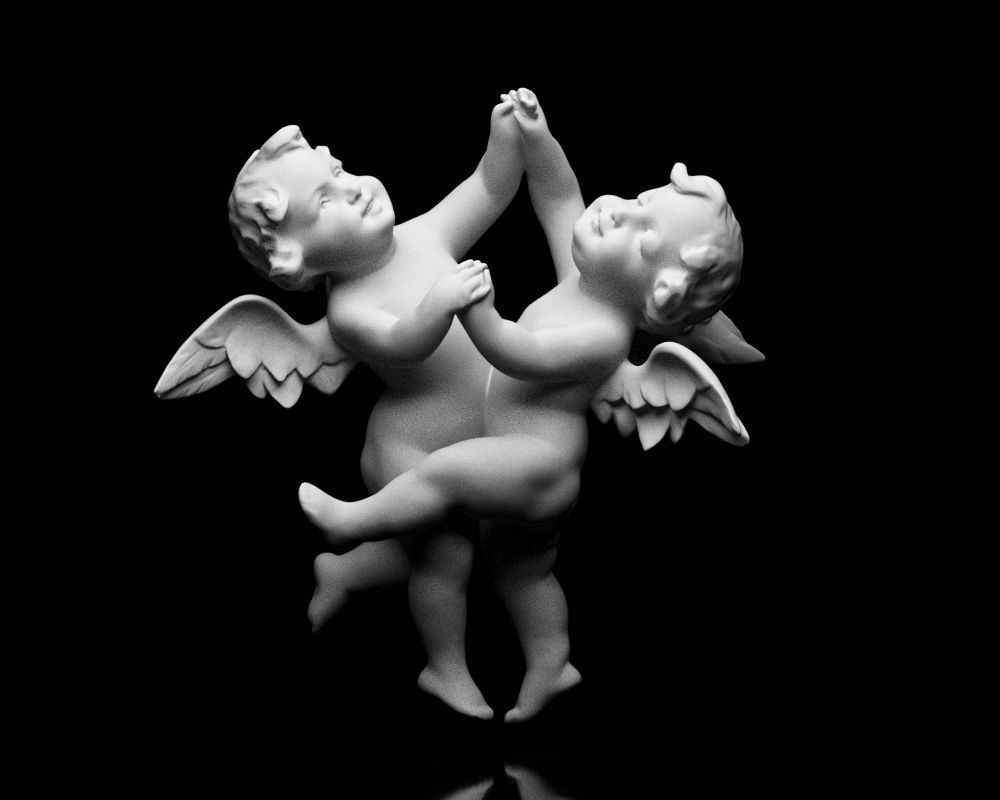 001521 Heavenly Melodies Angels in Embrace 3D print model_16